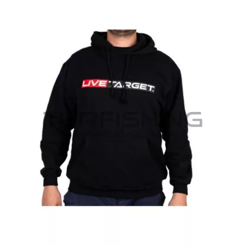 LIVETARGET BLACK BRAND COTTON HOODIE XXXL