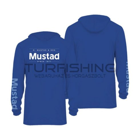 BLUE BRAND LONGSLEEVE UV WITH HOOD - REPREVE+SPANDEX L