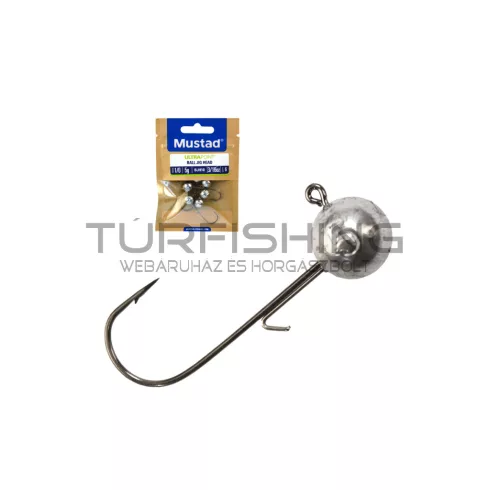 MUSTAD  BALL JIG HEAD W/KEEPER 2/0 12G  LEAD