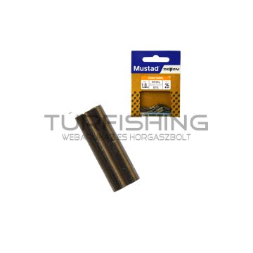   MUSTAD DOUBLE BARREL SLEEVE- BLACK 1.0MM BLACK NICKEL 25PCS/BAG