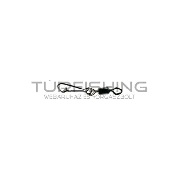   MUSTAD ROLLING SWIVEL W/DIAMOND EYE & J-SNAP 4 BLACK NICKEL 10DB/CSOMAG