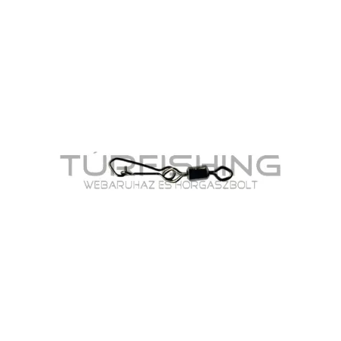 MUSTAD ROLLING SWIVEL W/DIAMOND EYE & J-SNAP 4 BLACK NICKEL 10DB/CSOMAG