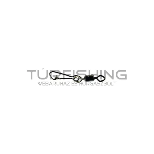 MUSTAD ROLLING SWIVEL W/DIAMOND EYE & J-SNAP 8 BLACK NICKEL 10DB/CSOMAG
