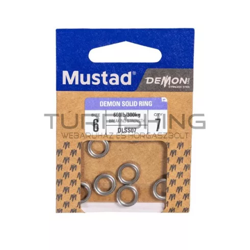 MUSTAD SS SOLID RING 7 STAINLESS STEEL 7PCS/BAG