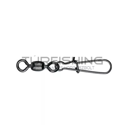MUSTAD CRANE SWIVEL W/NICE SNAP (SANXUI STYLE) 1 BLACK NICKEL 10DB/CSOMAG