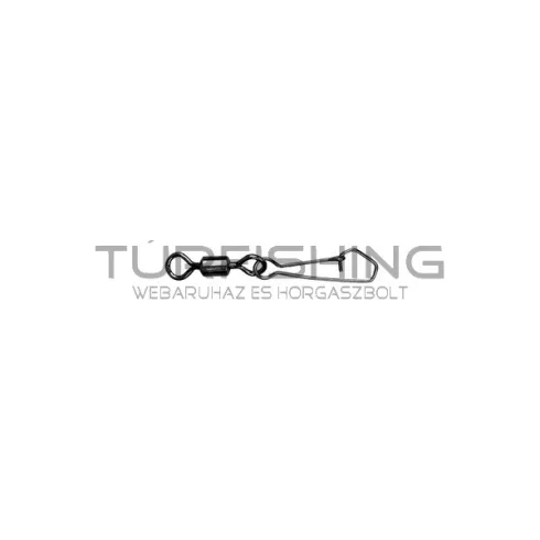 MUSTAD ROLLING SWIVEL ROUND EYE W/HOOK SNAP 10 BLACK NICKEL 10DB/CSOMAG