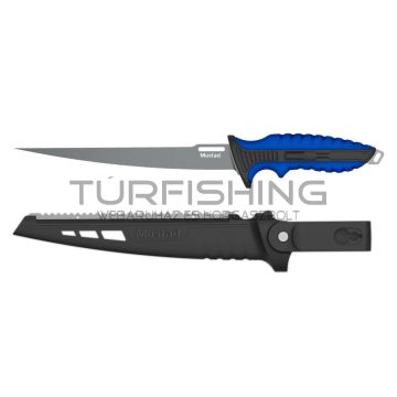  MUSTAD 8" 4116 STAINLESS STEEL FILLET KNIFE - PTFE NON-STICK COATING BLUE