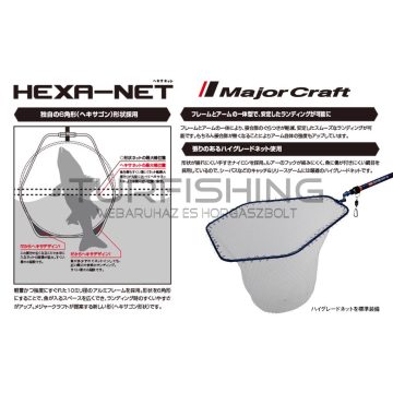Major Craft MAJOR CRAFT HEXA NET MERITŐFEJ M 55x50cm Red