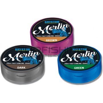 KRISTON Merlin Fast Sinking Supple Braid 35Lbs 20m Dark Silt