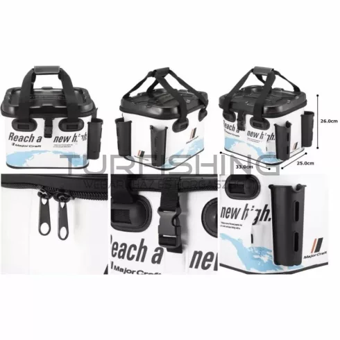 Major Craft MAJOR CRAFT TACKLE BAG MTB-30 EVA PERGETŐ TÁSKA 33*26*25cm Ice White