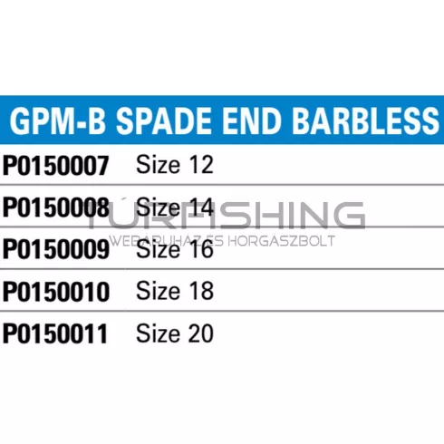 Preston  GPM-B SPADE END HOOKS BARBLESS