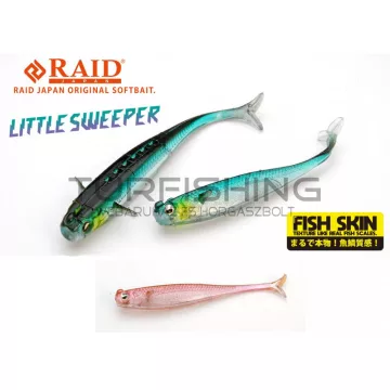   Raid Japan RAID LITTLE SWEEPER FISH SKIN 3" 7.6cm 080 Clear Wakasagi