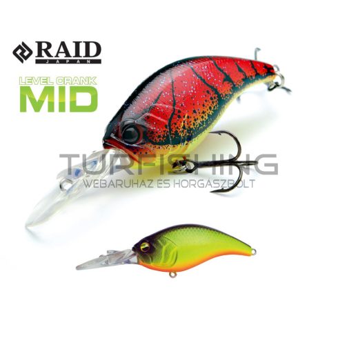 Raid Japan RAID LEVEL CRANK MID 59mm 10.5gr 013 Neon Back Chart