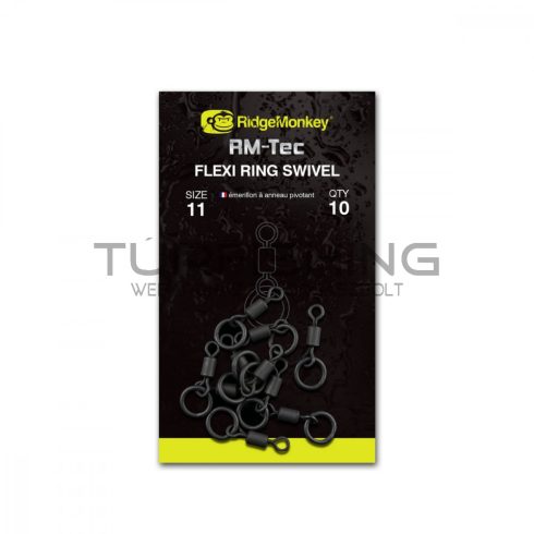 RIDGEMONKEY RM_TEC FLEXI RING SWIVEL SIZE11 KARIKÁS FORGÓ 10DB