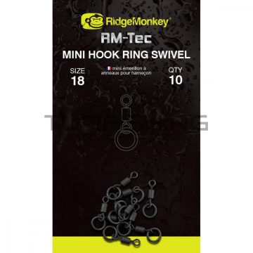   RIDGEMONKEY RM-TEC MINI HOOK RING SWIVEL MIKRO KARIKÁS FORGÓ 10DB