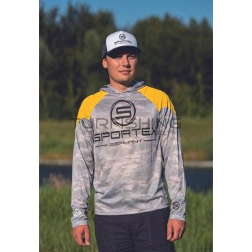   Sportex SPORTEX SOLAR UPF-50 UV ÁLLÓ KAPUCNIS FELSŐ L Yellow Grey Camou