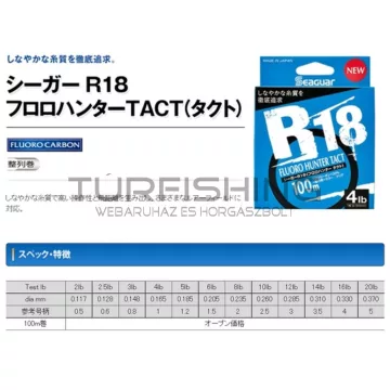 SEAGUAR R18 FLUORO HUNTER TACT 100M 6LB PE1,5