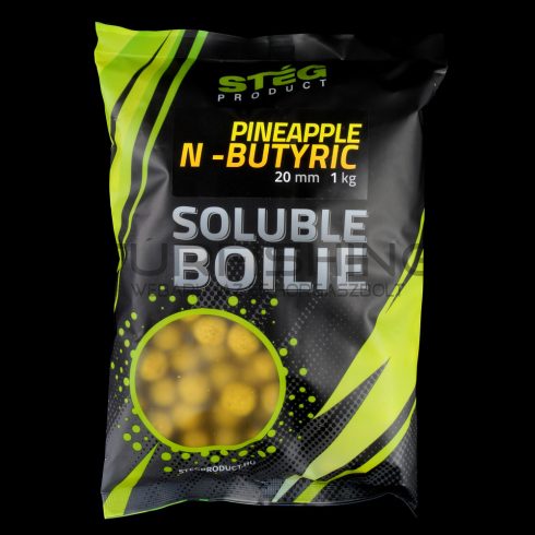 Stég Product Soluble Boilie 20mm Pineapple-N-Butyric 1kg
