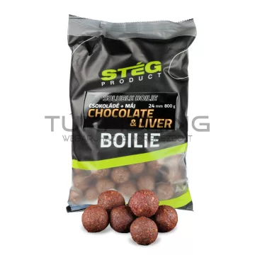 Stég Soluble Boilie 24mm 800g Chocolate& Liver