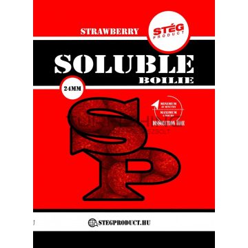 Stég Product Soluble Boilie 24mm Strawberry 1kg