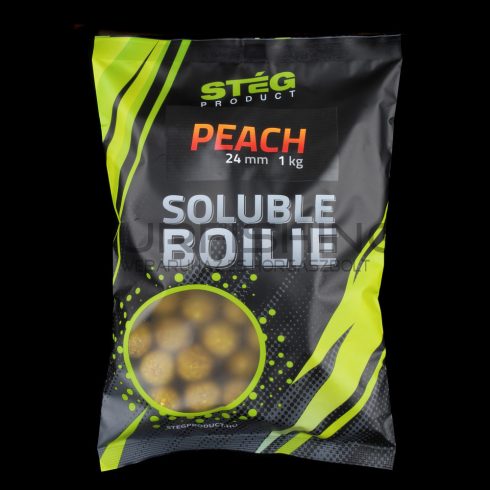 Stég Product Soluble Boilie 24mm Peach 1kg