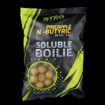 Stég Product Soluble Boilie 24mm Pineapple-N-Butyric 1kg