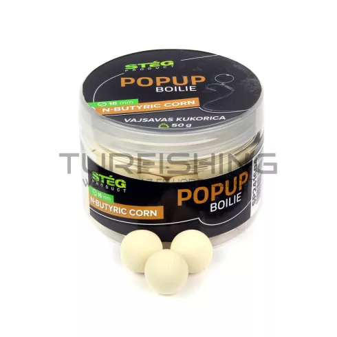 Stég Pop Up Boilies 16mm 50g N-Butyric Corn