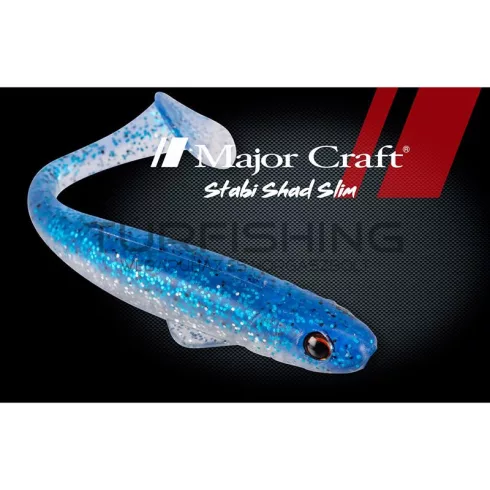 Major Craft MAJOR CRAFT STABI SHAD SLIM 3.5" 8.9cm #002 Blue Silver