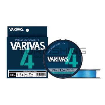   Varivas VARIVAS PE 4 BLUE EDITION 150m #0.6 0.128mm 10lb Water Blue