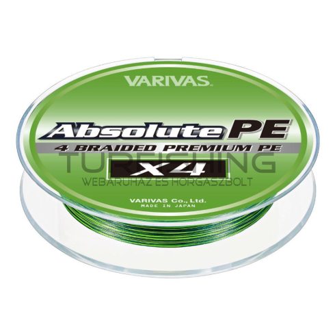 Varivas VARIVAS ABSOLUTE PREMIUM PE X4 150m #0.4 0.108 mm 9.5lb Marking Green
