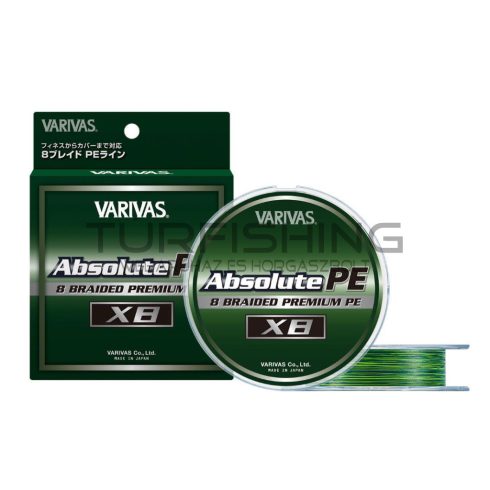 Varivas VARIVAS ABSOLUTE PREMIUM PE X8 150m #0.8 0.148mm 16lb Marking Green