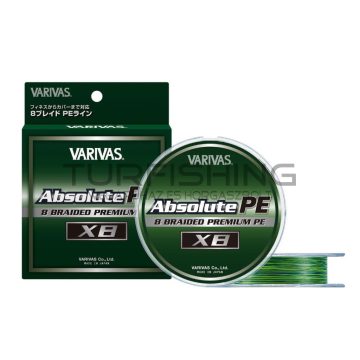   Varivas VARIVAS ABSOLUTE PREMIUM PE X8 150m #1.5 0.205mm 31lb Marking Green
