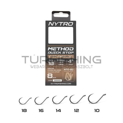 NYTRO NTO-B2 ELŐKÖTÖTT SZAKÁLL NÉLKÜLI QUICK-STOP METHOD ELŐKE 10 CM 16/0,17MM