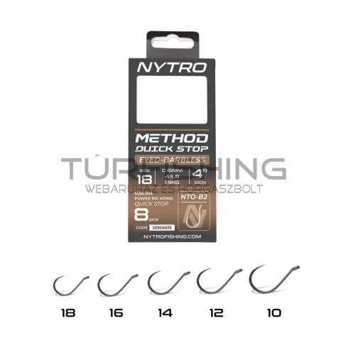 NYTRO NTO-B2 ELŐKÖTÖTT SZAKÁLL NÉLKÜLI QUICK-STOP METHOD ELŐKE 10 CM 18/0,15MM