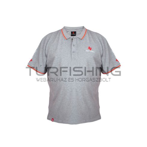 NYTRO LIGHT MARL GREY POLO SHIRT XL