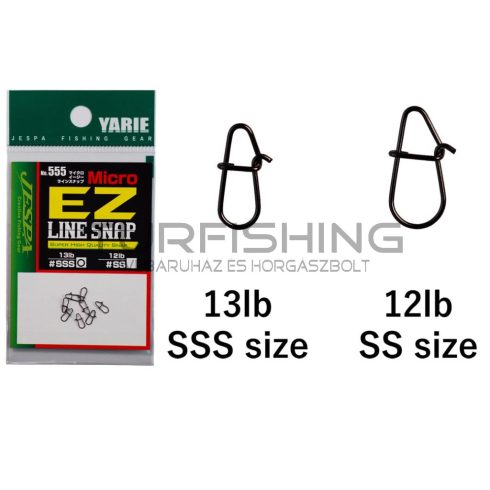 Yarie Jespa KAPOCS YARIE 555 MICRO EZ LINE SNAP 13LB SS