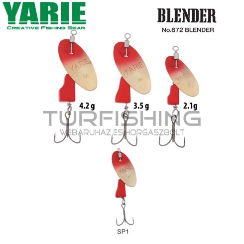 Yarie Jespa KÖRFORGÓ YARIE 672 BLENDER 2.1gr SP1 Red/Red