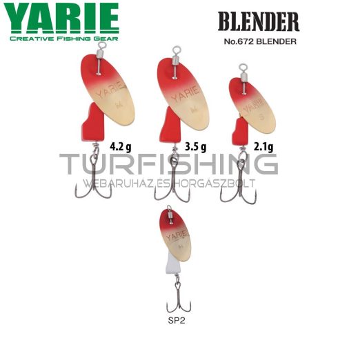 Yarie Jespa KÖRFORGÓ YARIE 672 BLENDER 2.1gr SP2 Red/White