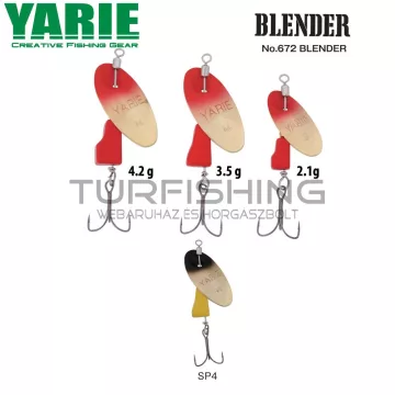   Yarie Jespa KÖRFORGÓ YARIE 672 BLENDER 2.1gr SP4 Black/Yellow