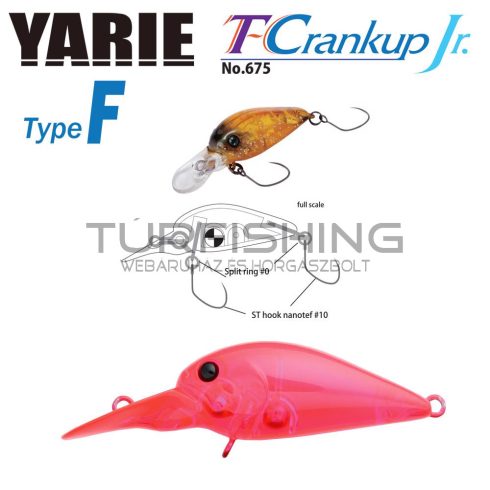 Yarie Jespa YARIE T-CRANKUP JR 675 TYPE F 2.8mm 1.8gr C18 Clear Pink