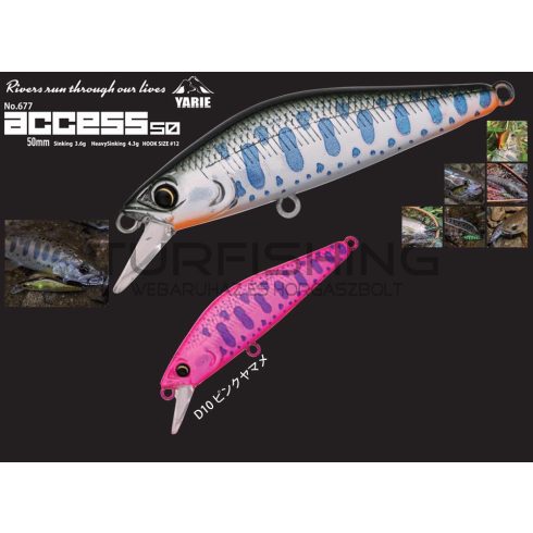 Yarie Jespa YARIE 677 ACCESS HS 50mm 4.3gr D10 Pink Yamame