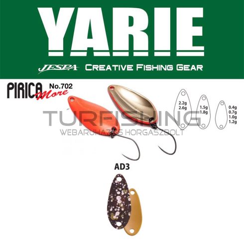 Yarie Jespa YARIE 702 PIRICA MORE 1.0gr AD3 Sako Pellet