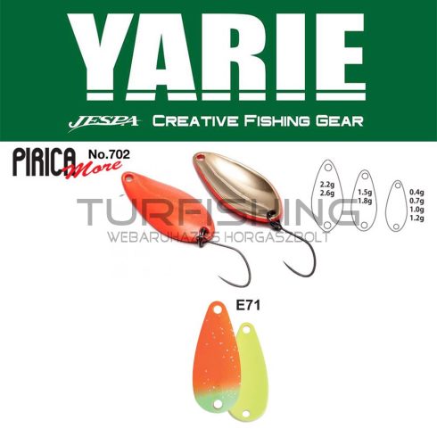 Yarie Jespa YARIE 702 PIRICA MORE 1.5gr E71 AG Carrot