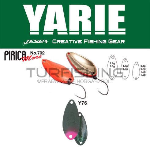 Yarie Jespa YARIE 702 PIRICA MORE 1.5gr Y76 Olive/Pink Tail