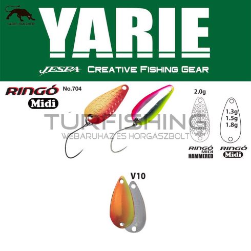 Yarie Jespa YARIE 704 RINGO MIDI 1.5gr V10 Mix Orange