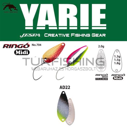 Yarie Jespa YARIE 704 RINGO MIDI 1.8gr AD22 Saber Silver