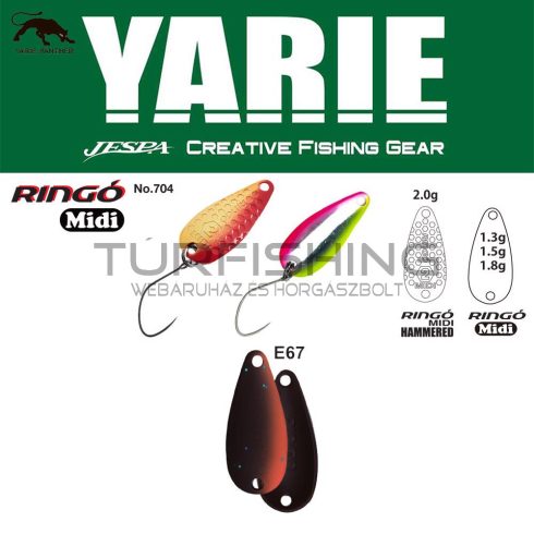 Yarie Jespa YARIE 704 RINGO MIDI 1.8gr E67 Winner Brown