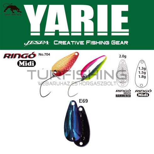 Yarie Jespa YARIE 704 RINGO MIDI 1.8gr E69 Fire Blue