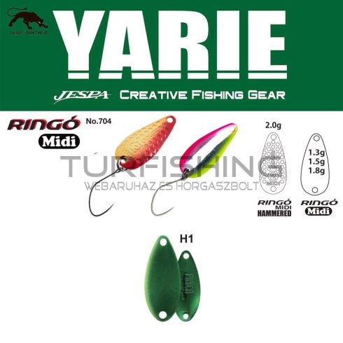 Yarie Jespa YARIE 704 RINGO MIDI 1.8gr H1 Green Metalic