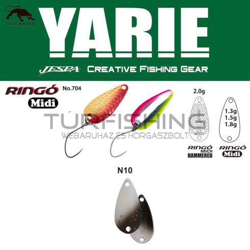 Yarie Jespa YARIE 704 RINGO MIDI 1.8gr N10 Black Slash